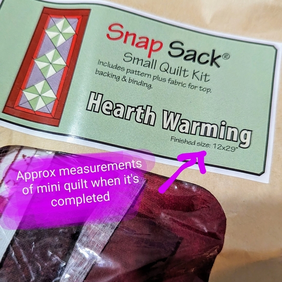 Mini quilt craft, Brand new in bag, cute gift idea for someone crafty - Picture 2 of 4